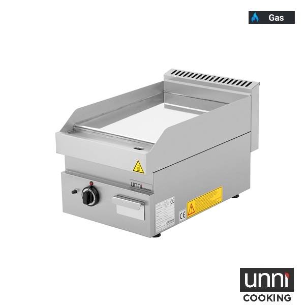 Bak-/Grillplaat | 650 SERIE | Gas | Glad Oppervlak 400x550 (Verchroomd) | 80°C/300°C | 5.7kW | Piëzo Ontsteking | 400x650x300/540(h)mm - Afbeelding 2