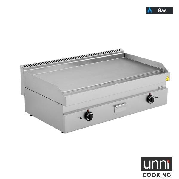 Bak-/Grillplaat | 650 SERIE | Gas | Glad Oppervlak 1100x550 (RVS) | 80°C/300°C | 12kW | Piëzo Ontsteking | 1100x650x300/540(h)mm - Afbeelding 3