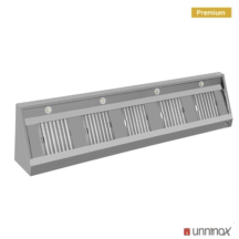 RVS afzuigkap schuinmodel | 2800x700x400(h)mm