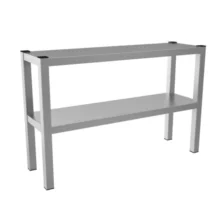Etagere | RVS | 2 Niveaus | Diepte 300 | Hoogte 650 | Breedte 1000-2000