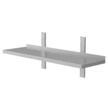 Wandschap | RVS | 1 Niveau | Verstelbare Hoogte | Diepte 300 | Hoogte 360 | Breedte 500-2000 | Incl. Bevestiging