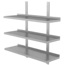 Wandschap | RVS | 3 Niveaus | Verstelbare Hoogte | Diepte 300 | Hoogte 1000 | Breedte 500-2000 | Incl. Bevestiging