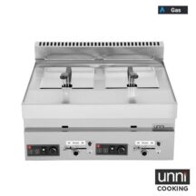 Friteuse | 650 SERIE | Gas | 8+8L | 90°C/190°C | 13kW | Aftapkranen | 700x650x350/540(h)mm