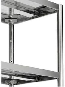 Alternative view of Eco |Voorraadrek | RVS | 4 Schappen | Diepte 500 | Hoogte 1800 | Breedte 1000-2000 | Zelfmontage