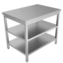 Werktafel | RVS | Zelfmontage | Tussen-/Bodemschap | Diepte 700mm | Hoogte 850/900mm | Breedte 700-2000mm |