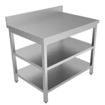 Werktafel | RVS | Zelfmontage | Tussen-/Bodemschap | Diepte 600mm | Hoogte 850/900mm | Breedte 700-2000mm | Achteropstand