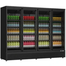 Drankenkoeling | 2025L | Zwart | 0°C/+10°C | Geforceerd | Draaideuren | Wielen | 2508x710x1997(h)mm